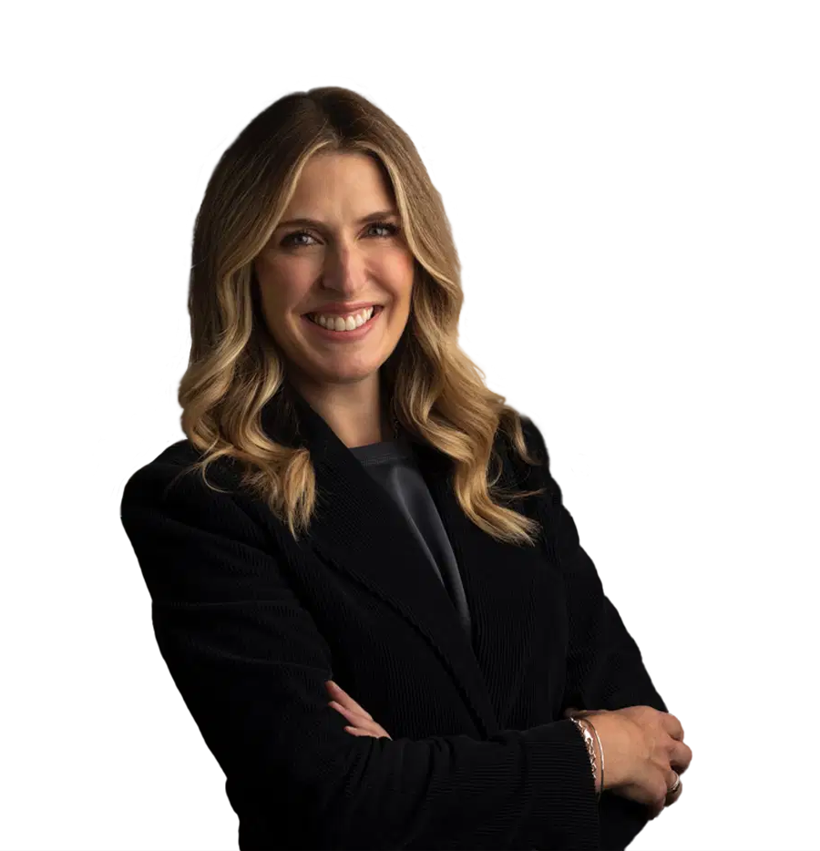 Rona Dennison-Sharp, founder of Red Letter Law, smiling with arms crossed.